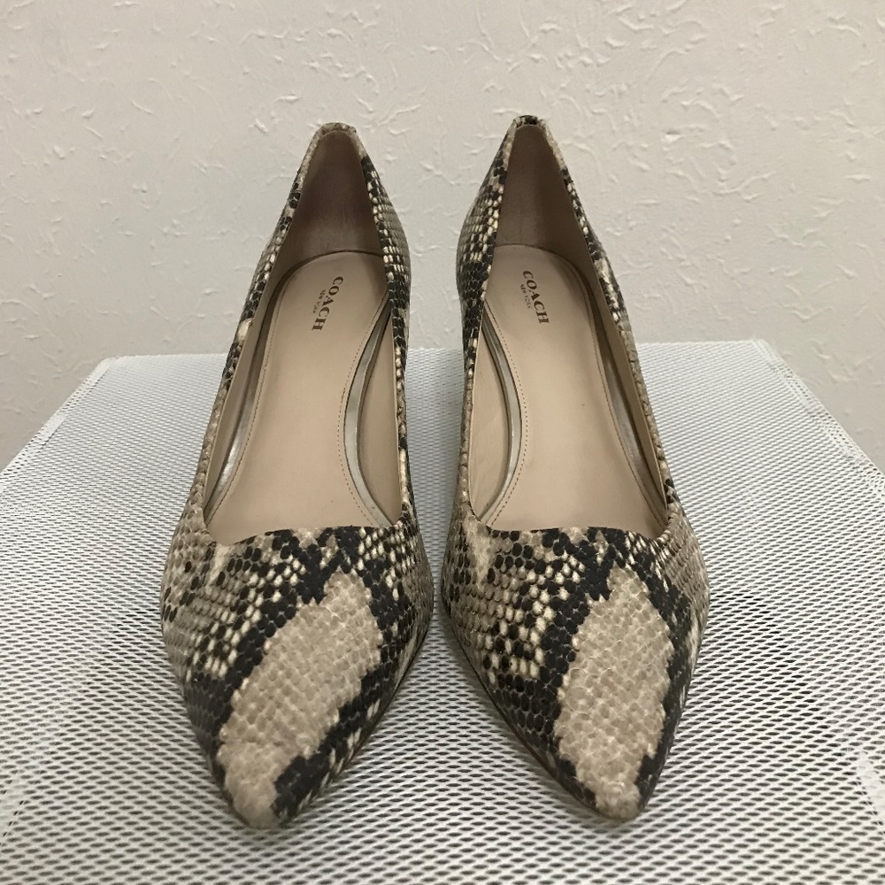 Coach Snakeskin Heels